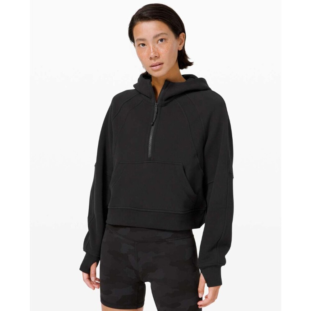 Lululemon Scuba Oversized 1/2 Zip Hoodie Black Size M/L